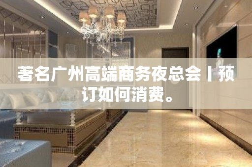 著名广州高端商务夜总会丨预订如何消费。