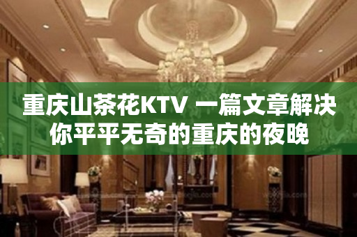重庆山茶花KTV 一篇文章解决你平平无奇的重庆的夜晚