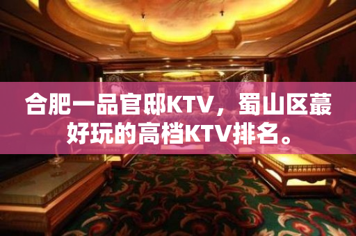 合肥一品官邸KTV，蜀山区蕞好玩的高档KTV排名。