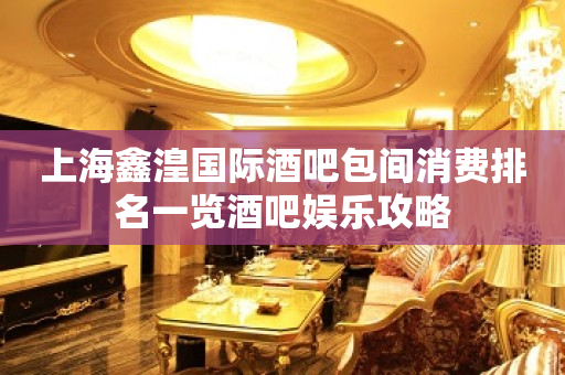 上海鑫湟国际酒吧包间消费排名一览酒吧娱乐攻略