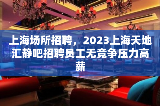 上海场所招聘，2023上海天地汇静吧招聘员工无竞争压力高薪