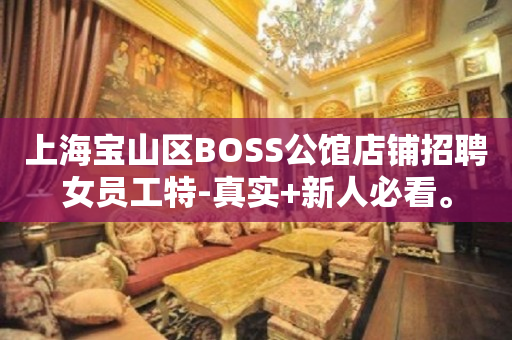 上海宝山区BOSS公馆店铺招聘女员工特-真实+新人必看。