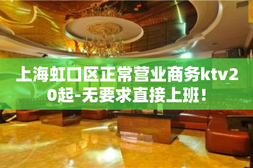 上海虹口区正常营业商务ktv20起-无要求直接上班！