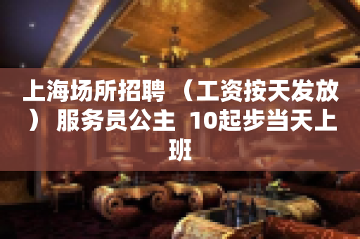 上海场所招聘 （工资按天发放） 服务员公主  10起步当天上班