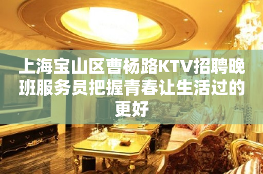 上海宝山区曹杨路KTV招聘晚班服务员把握青春让生活过的更好